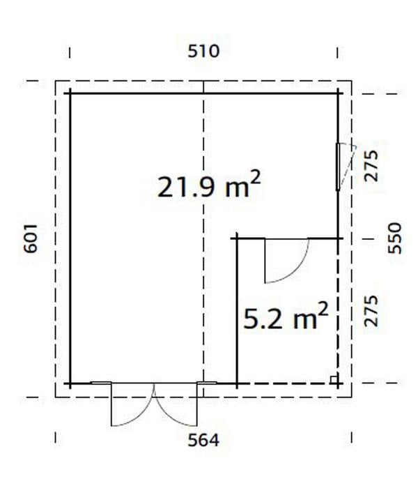 Palmako Gartenhaus Irene, ca. B564/H321/T598