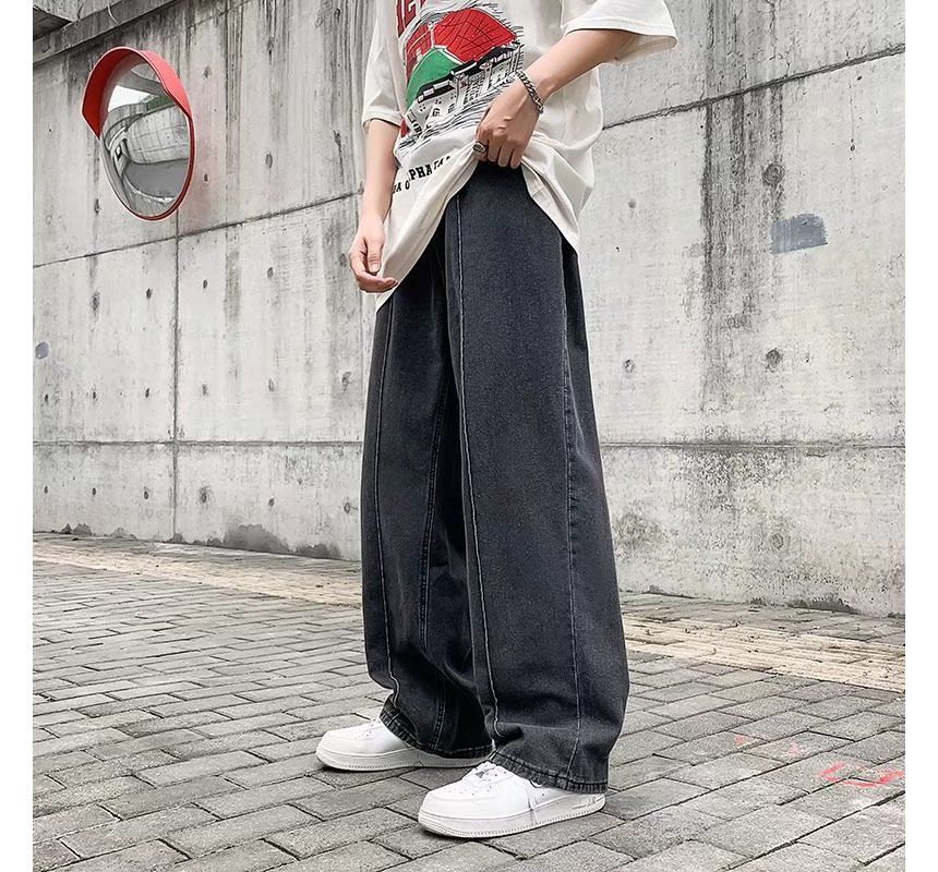 Urtishia - High-Waist Wide-Leg Jeans