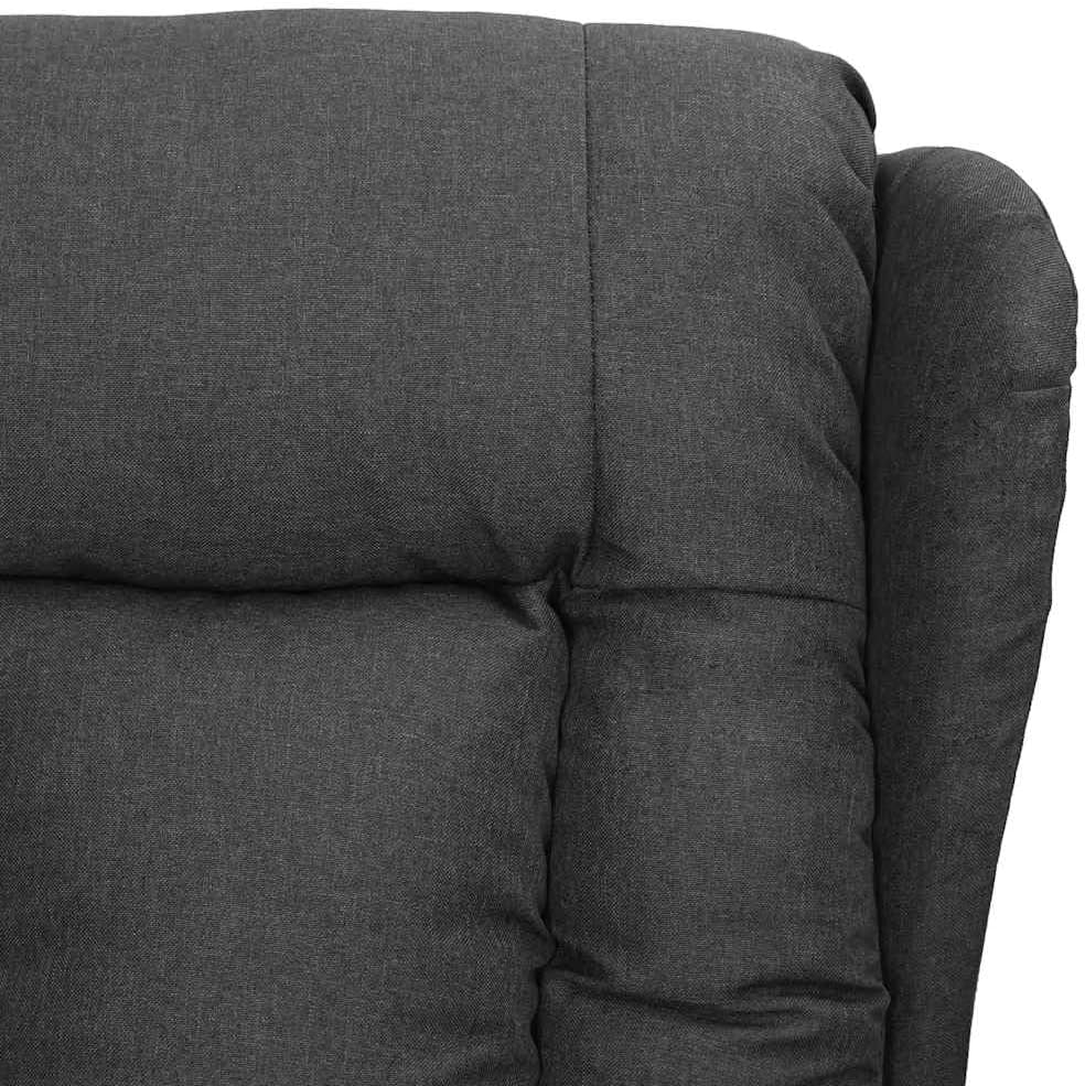 vidaXL Massagesessel, Elektrischer Sessel mit Aufstehhilfe, Relaxsessel mit Heizung Liegefunktion Vibrationsfunktion, Fernsehsessel Aufstehsessel Verstellbar, Dunkelgrau Stoff
