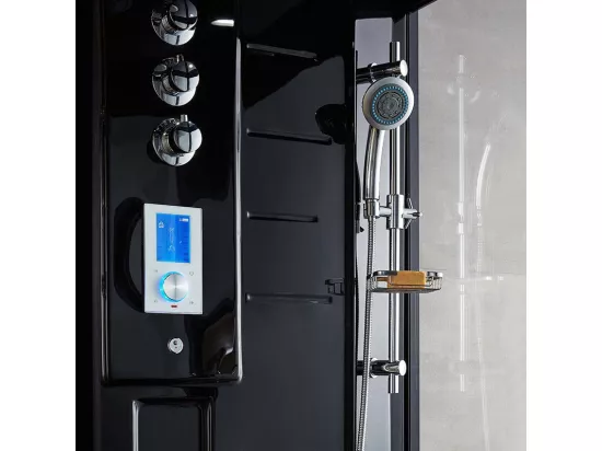 Combi Sauna Douche Hammam Boreal® SH220-G-Black Edition - gauche