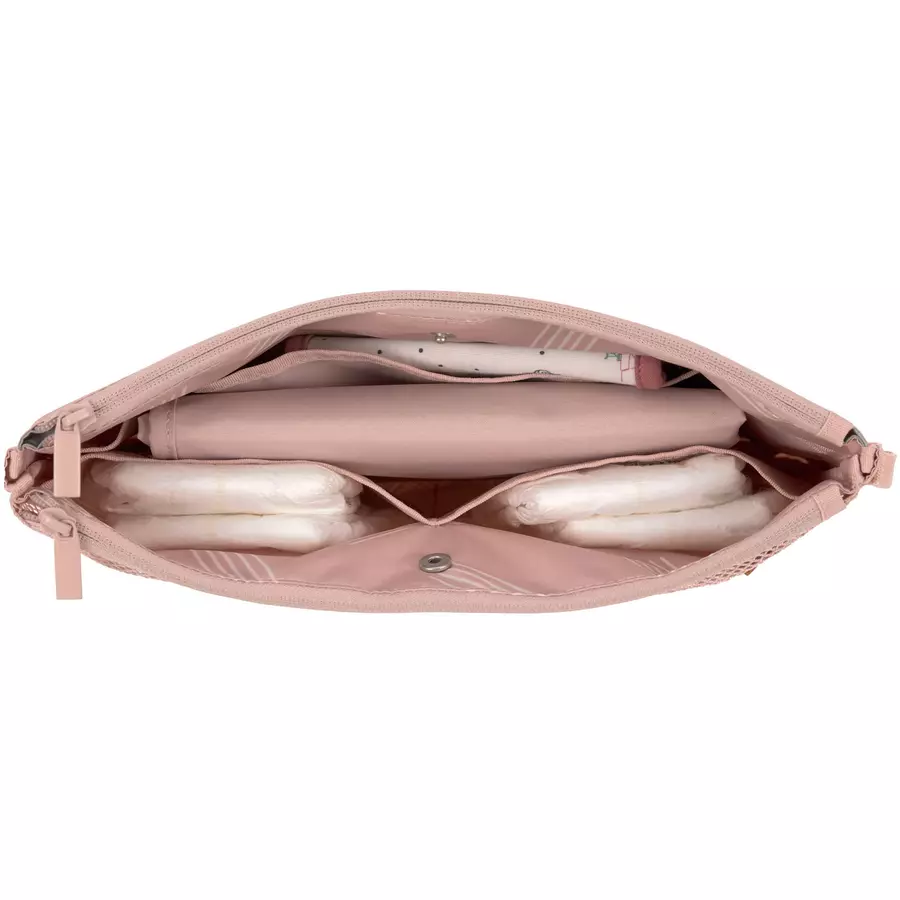 LÄSSIG Windeltasche Casual Changing Organizer Soft Stripes rose