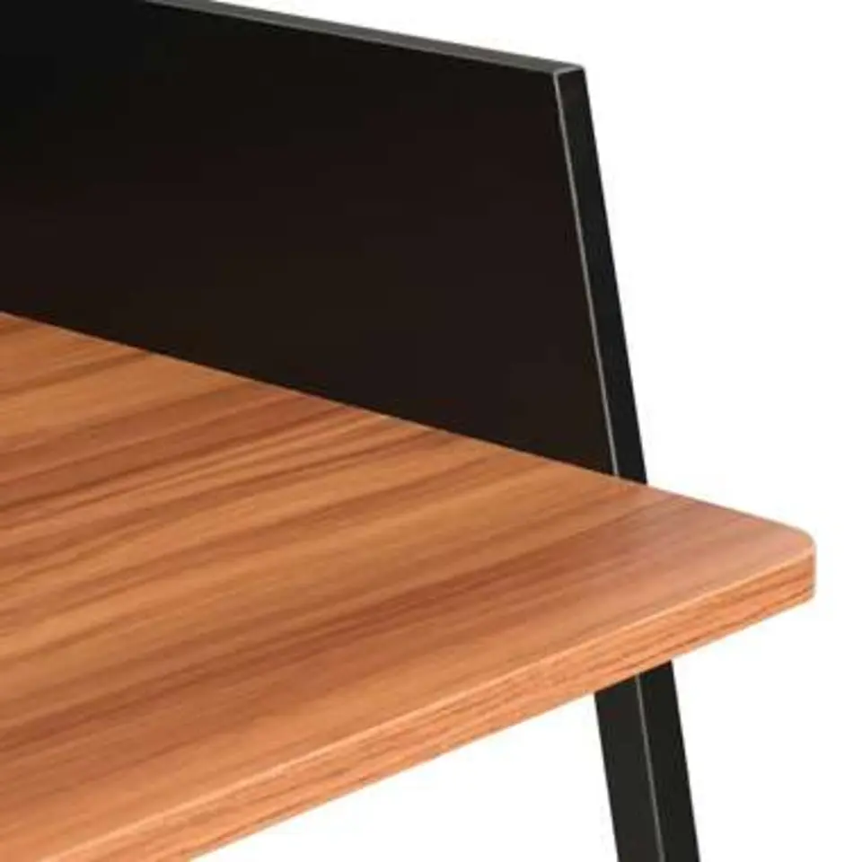 vidaXL - Computertafel - Zwart - Bewerkt hout