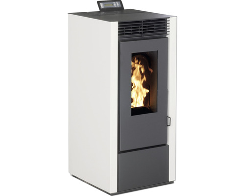 Interstoves Marina 14 stalen pelletkachel met kanaal, wit, 12,1 kW