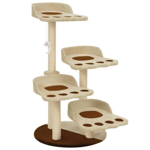 Poste arranhador para gato marrom