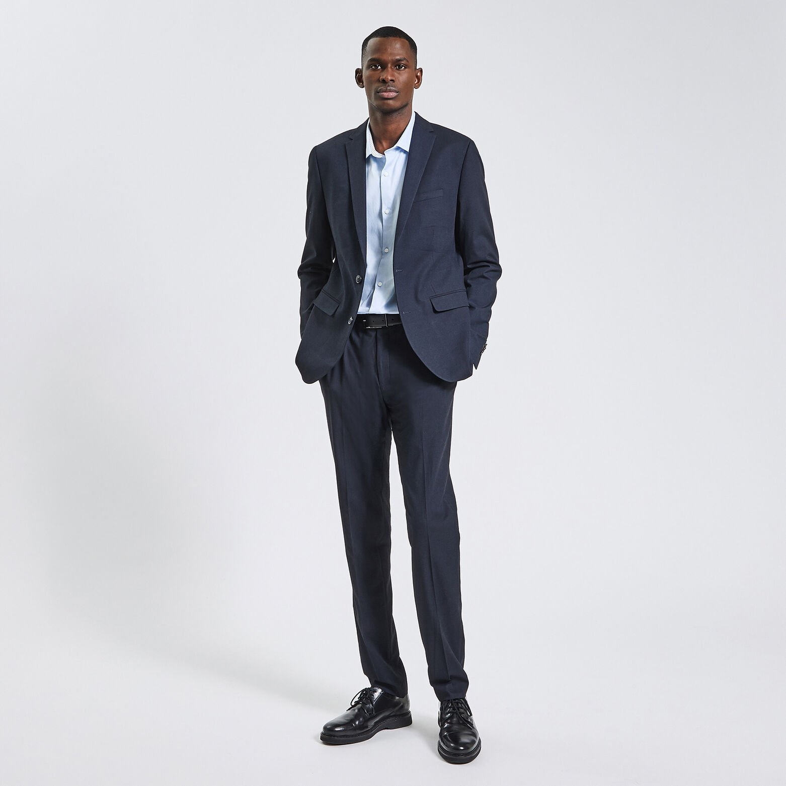 Chemise regular unie coton biologique Bleu clair