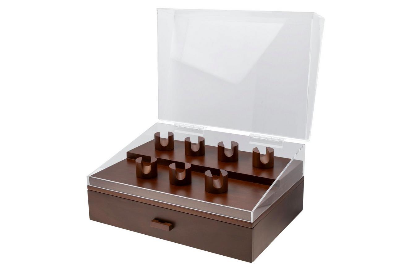 Holme & Hadfield Armory Pro Knife Display Case ARP-WT-794-1 Walnut, zakmessen display voor 30 stuks