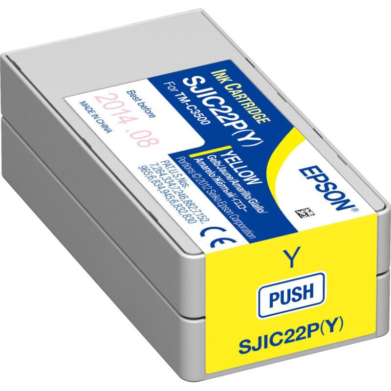 Epson SJIC22P(Y): Ink cartridge for ColorWorks C3500 (yellow)