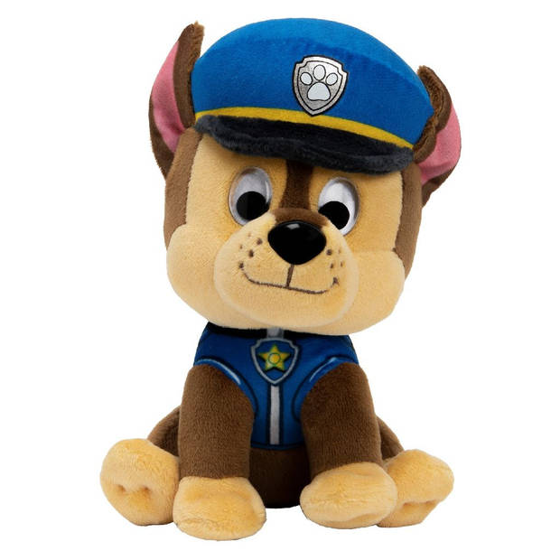 Nickelodeon knuffel Paw Patrol Chase 15 cm pluche blauw/bruin