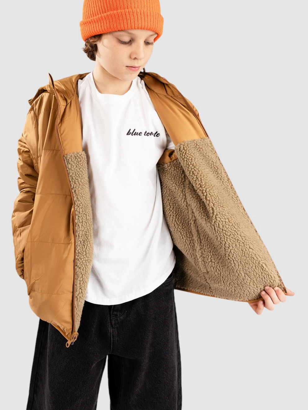 Quiksilver Scaly Reversible Kids Jacket bone brown