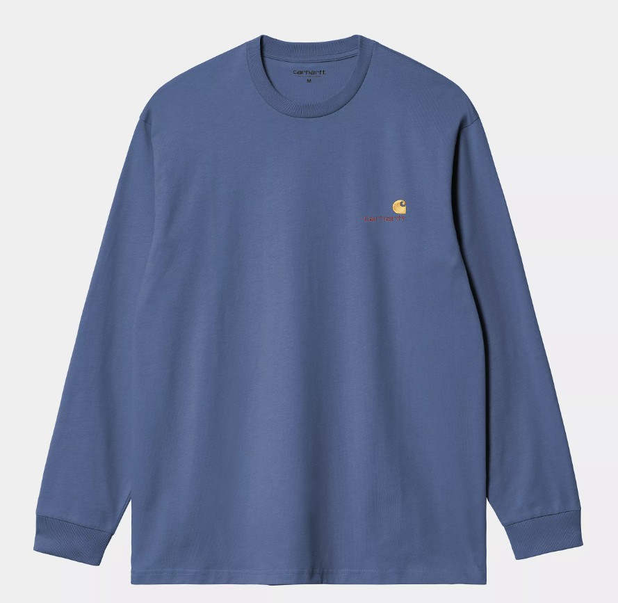 Carhartt WIP LS American Script T Shirt Natural