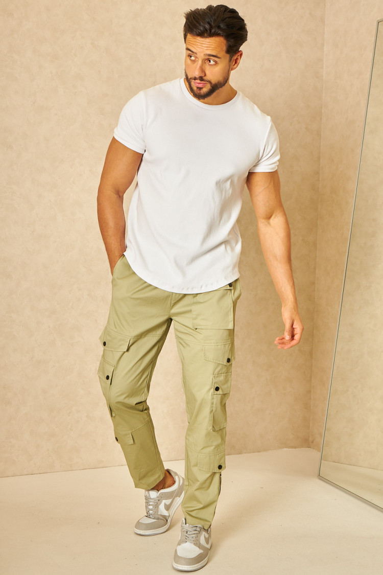 Joggerpant cargo en toile vert