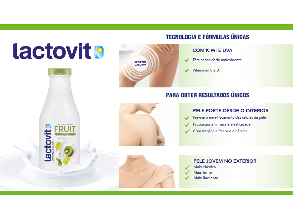 GEL LACTOVIT DE BANHO KIWI E UVA 650ML