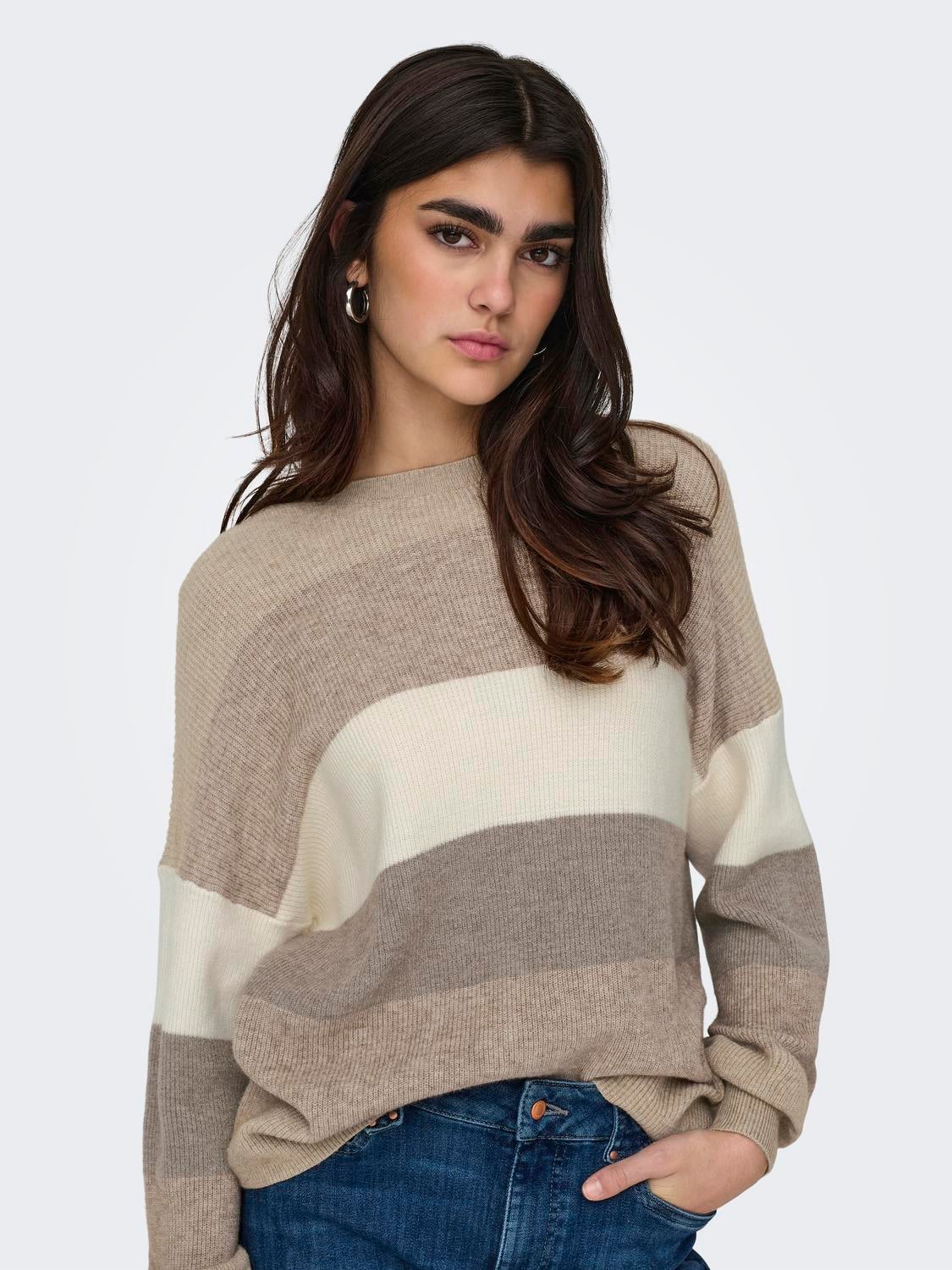 ONLATIA Strickpullover Feather Gray