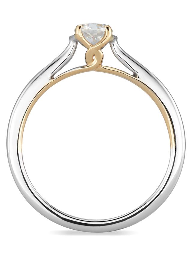Brillant-Ring, 0,5 ct., LG, Gold 585 bicolor