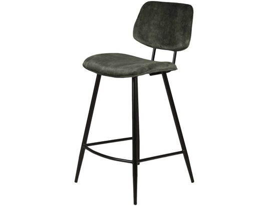 PRO LIVING - Tabouret de bar Lot de 2 T. Lizzy vert sapin velours (plan)