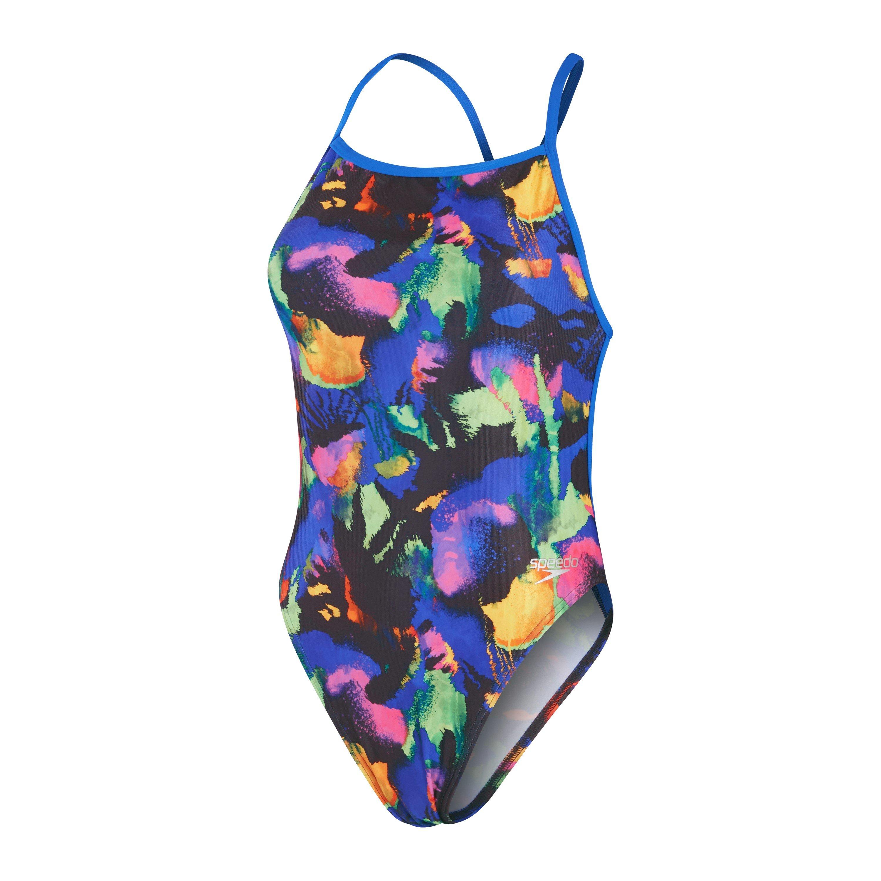 Speedo Club Training Placement Digital V Back Swimsuit