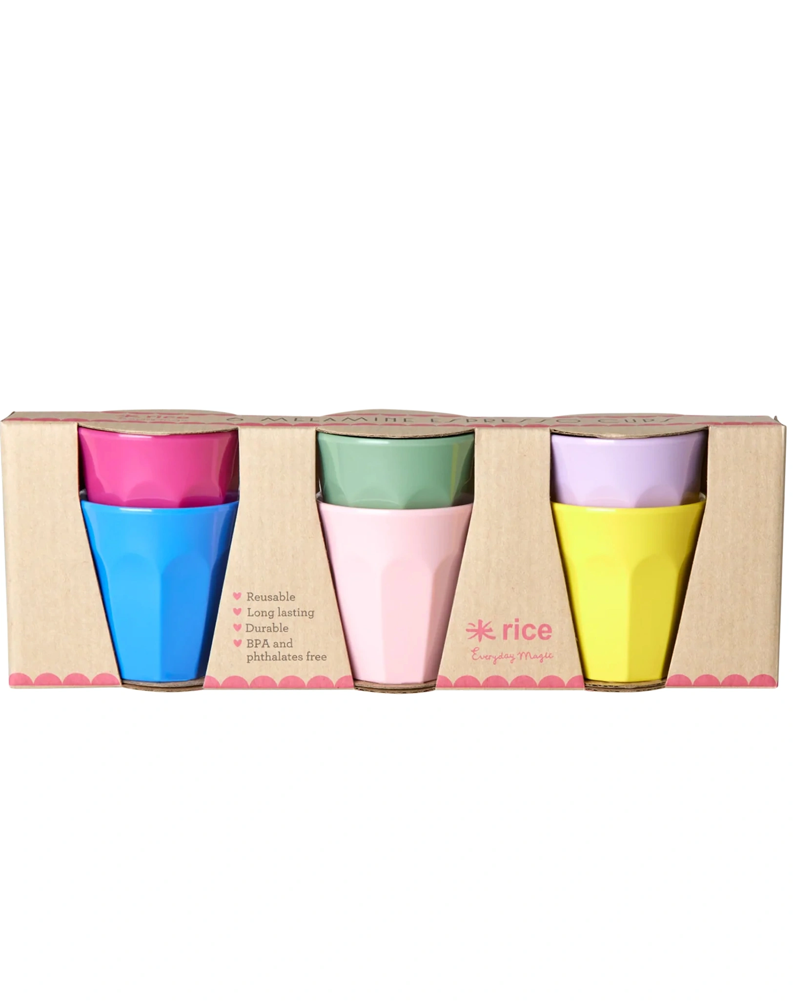 Melamin-Becher SMALL - ESPRESSO 6er Set in bunt