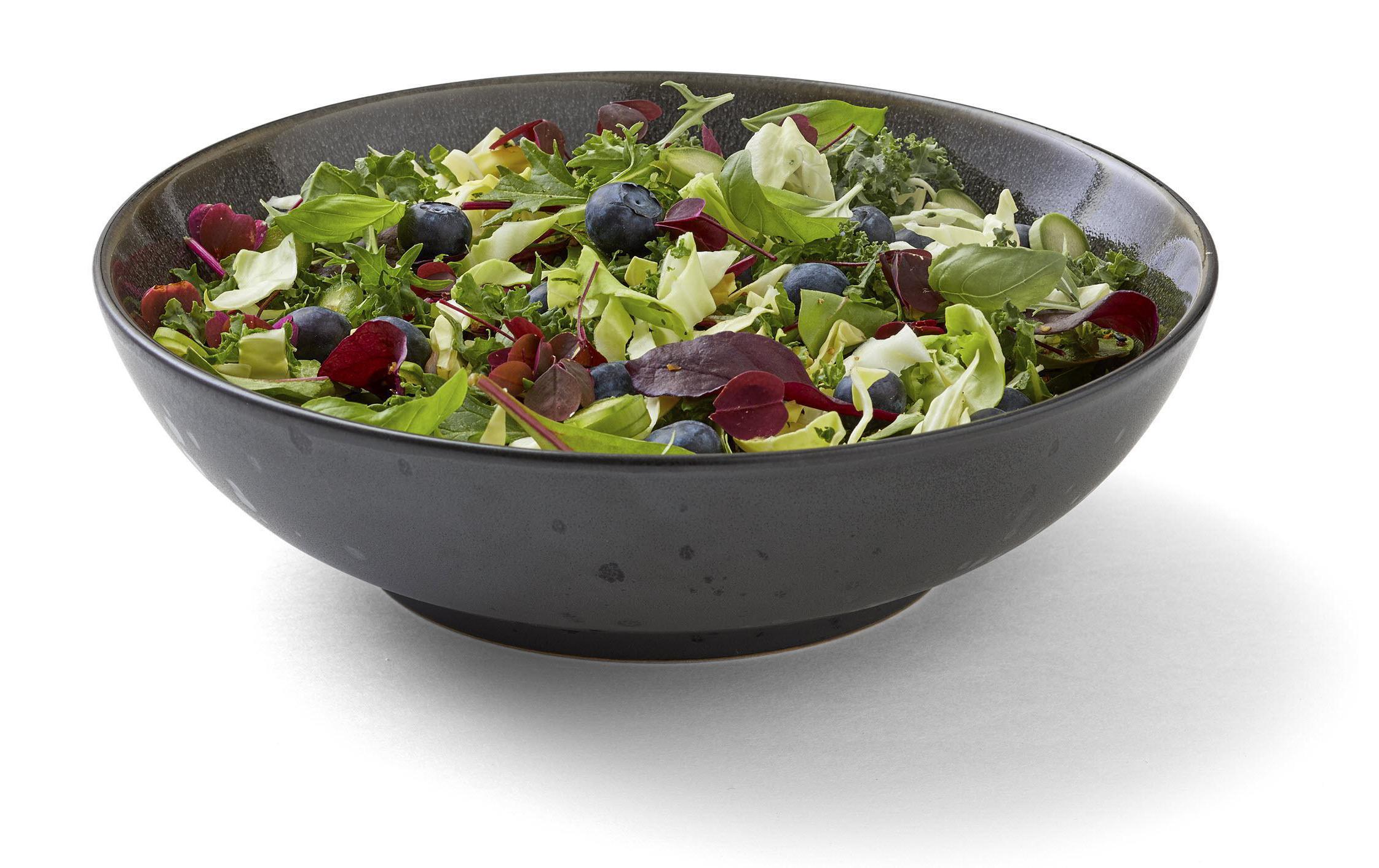 Salatschüssel 24 cm, Schwarz/GrauOfenfeste Salatschüsseln aus Steinzeug