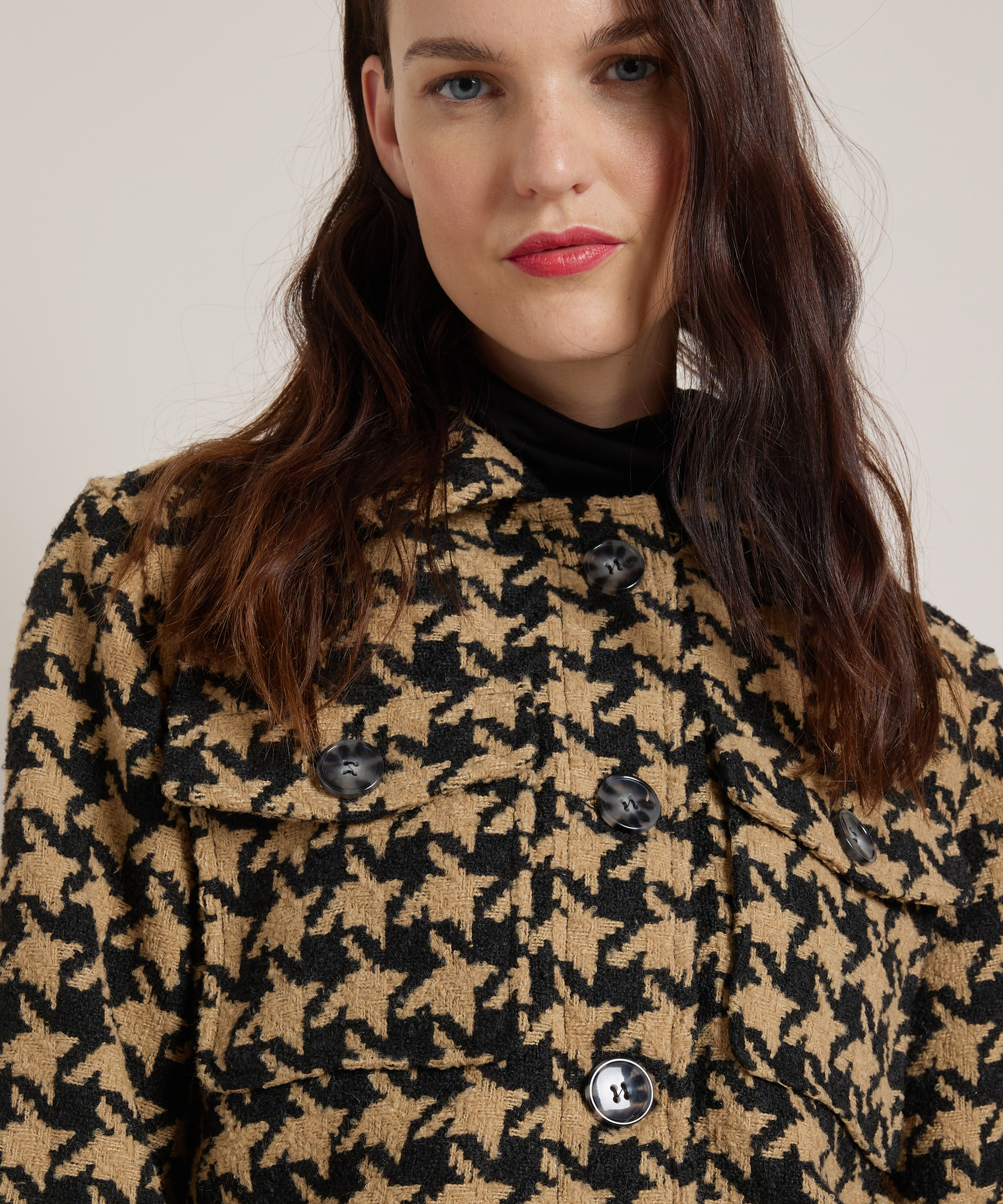 tweed blazer met kraag