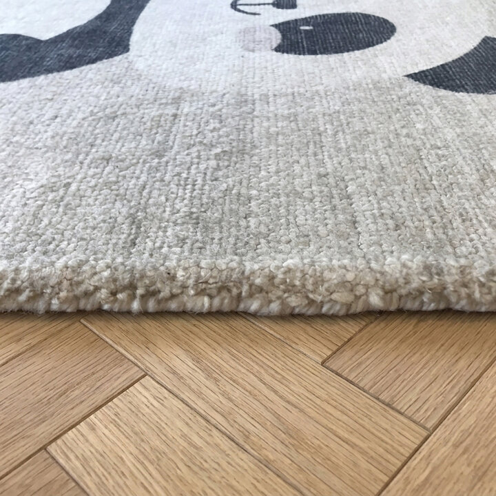 Kinderkamer vloerkleed - Balou Panda Zwart/Wit | Speels & Duurzaam