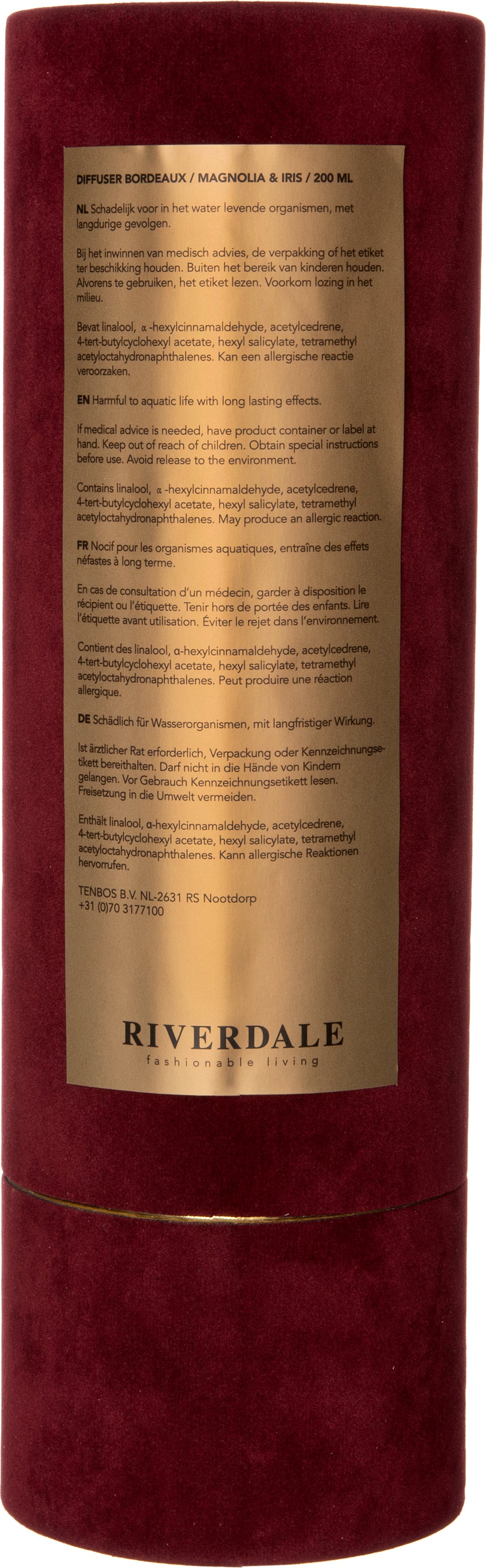 Riverdale geurstokjes Eternity Magnolia & Iris rood 200 ml