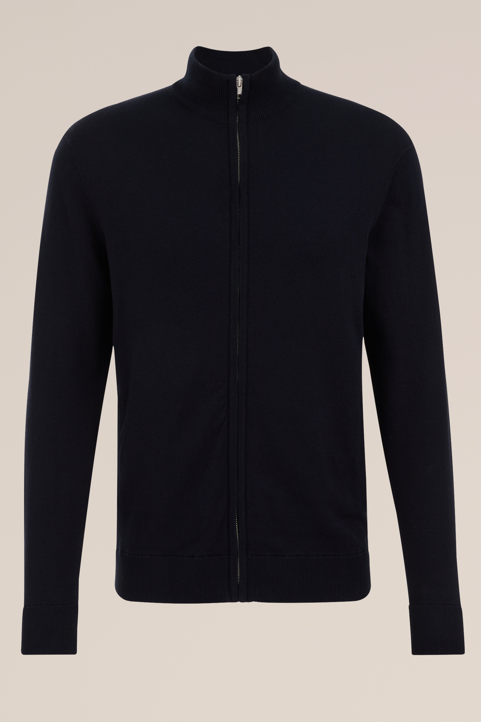 fijngebreide vest Fundamentals Donkerblauw