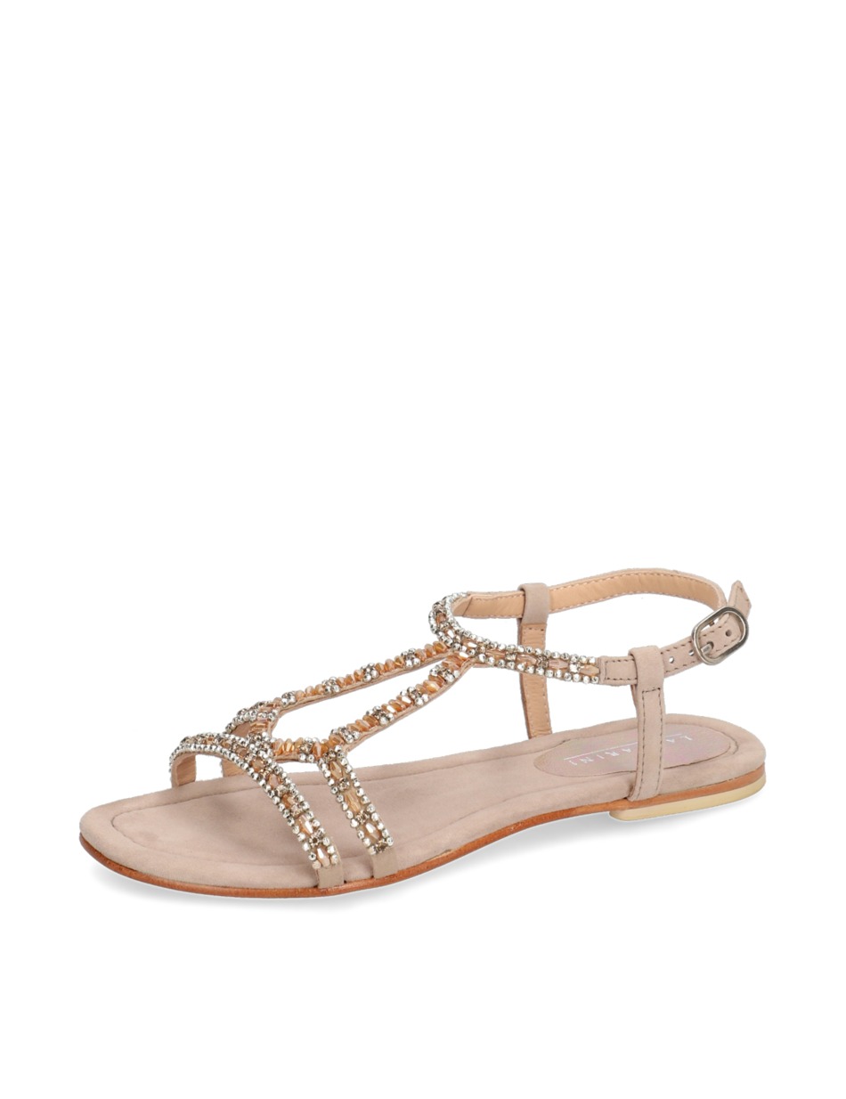 Veloursleder Sandale