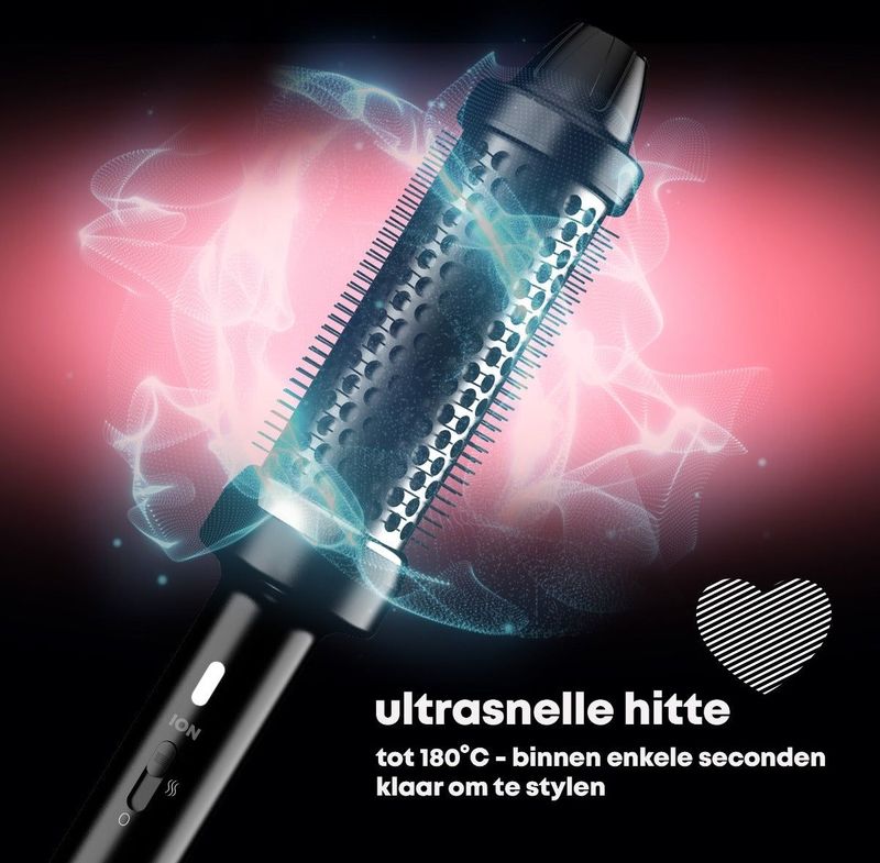 Revamp - Progloss BR1400A - Warmteborstel - Zwart - 190 GR - Ionentechnologie