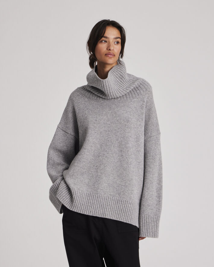 Gai&Lisva Vita Lambswool Jumper GOTS 243975 Grey melange