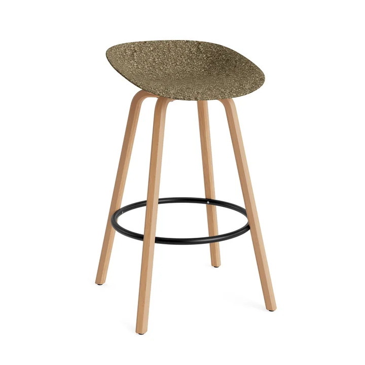 Normann Copenhagen - Mat Barhocker 75 cm, seaweed / schwarz
