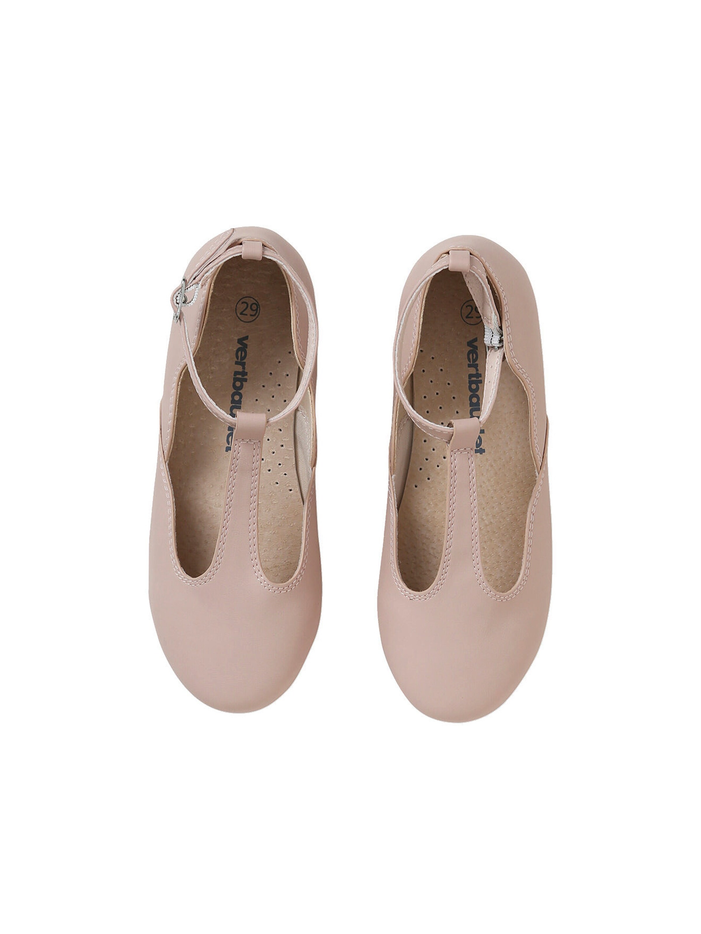 Vertbaudet Mädchen Riemen-Ballerinas mit Glitzer hellrosa