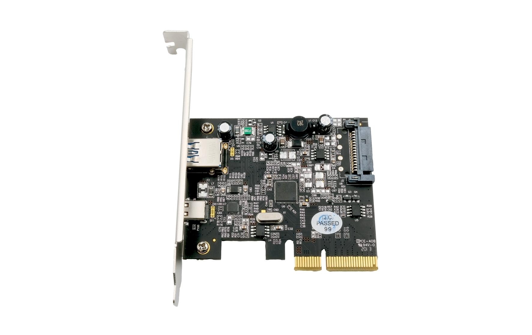 PCI-Express-Karte EX-12002-2PCIe-Schnittstellenerweiterung mit USB-A- und USB-C-Anschluss