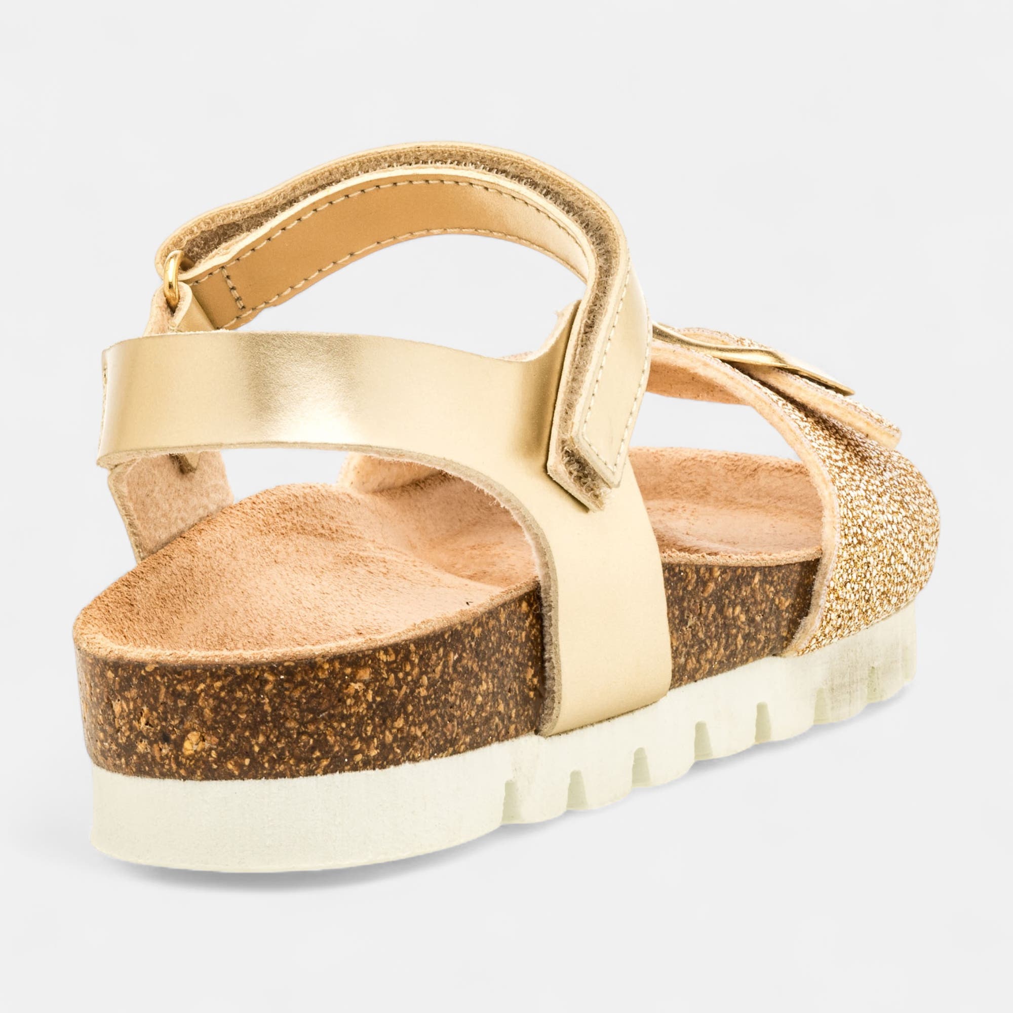 Mules semelle liège Fille or