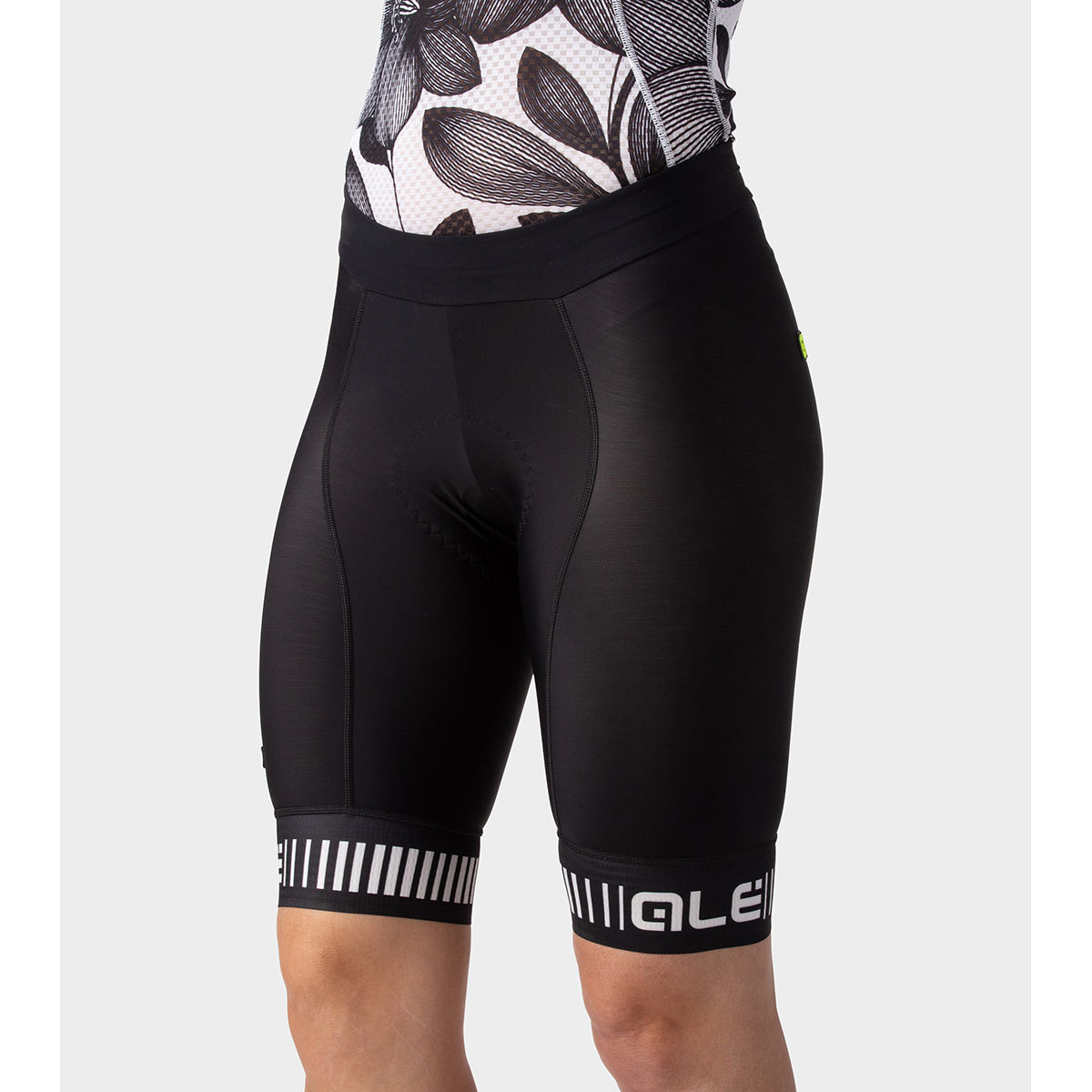 Ale PRR Strada Fietsbroek Zonder Bretels Kort Zwart/Wit Dames