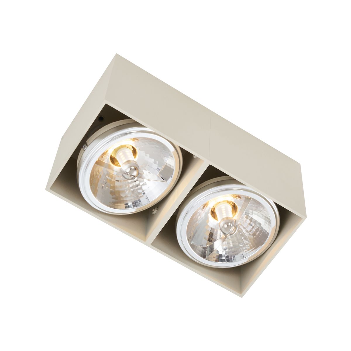 Moderne opbouwspot beige G9 draai- en kantelbaar 2-lichts - Box