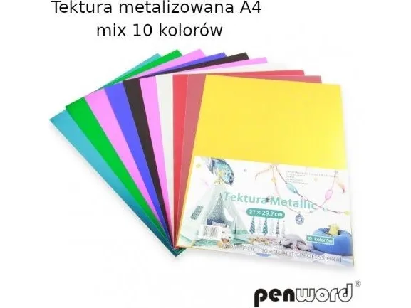 Polsirhurt glat metalliseret karton A4 MIX