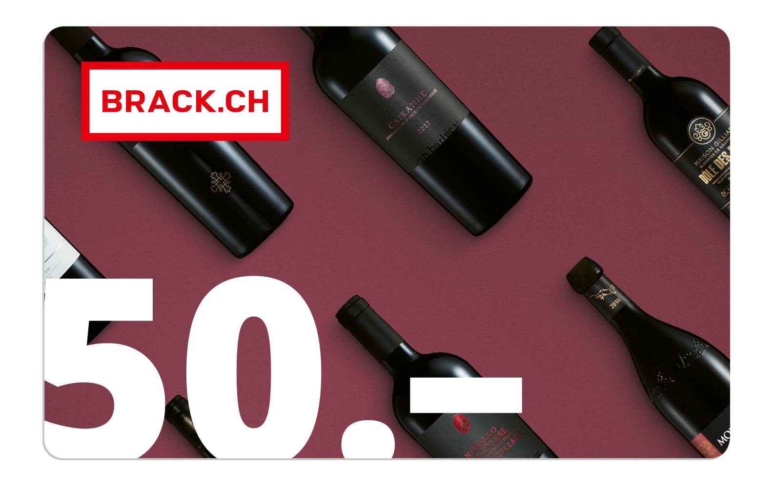 Geschenkkarte CHF 50.– im Wein-DesignPhysische Geschenkkarte – Freude schenken!