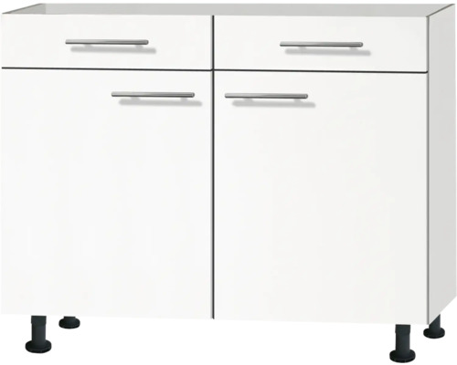 Optifit onderkast met lade en draaideur Bengt932 BxDxH 100x58,4x87 cm wit mat gedemonteerd scharnier omkeerbaar (links of rechts te monteren)