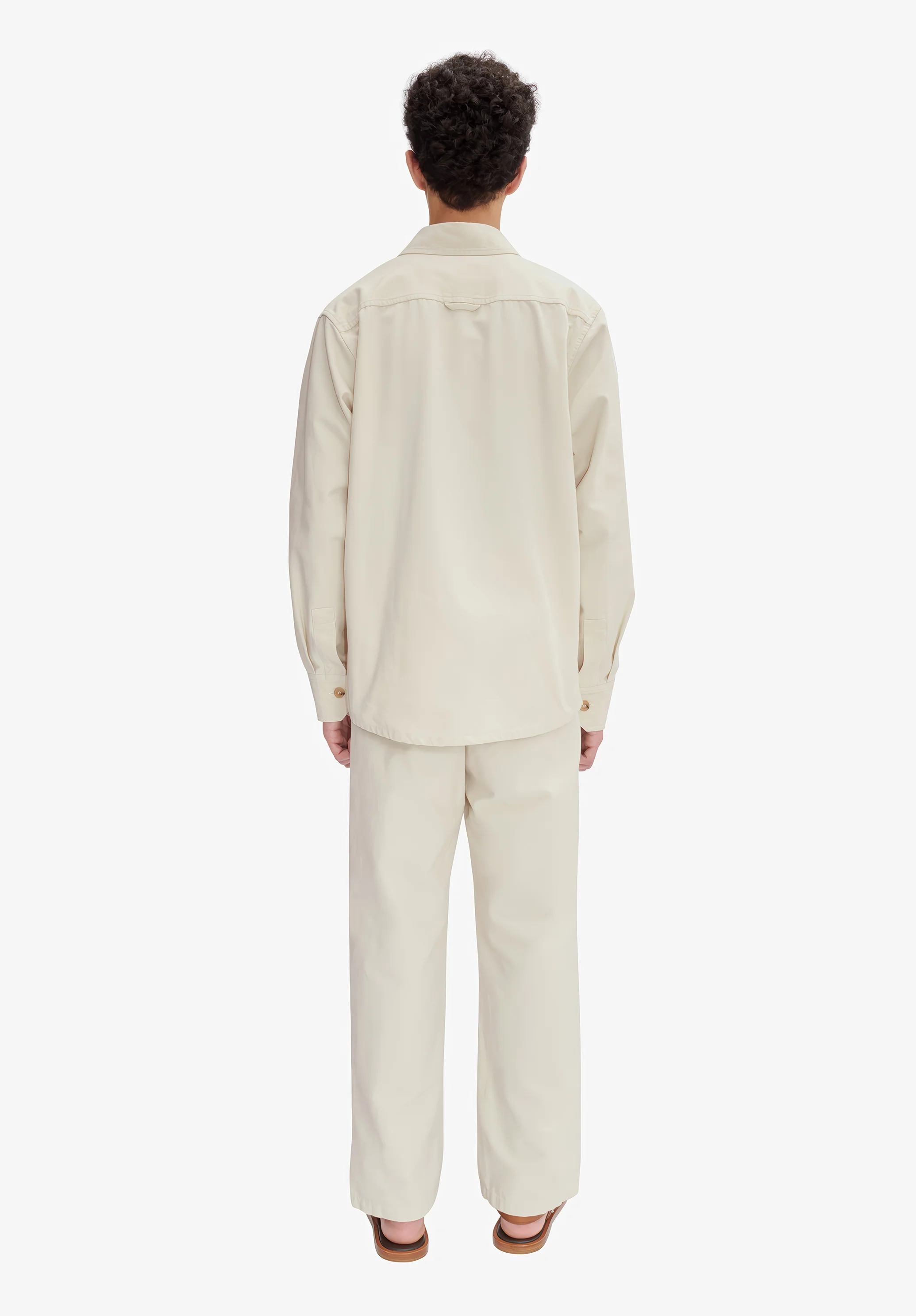 surchemise basile brodee poitrine - Blanc casse