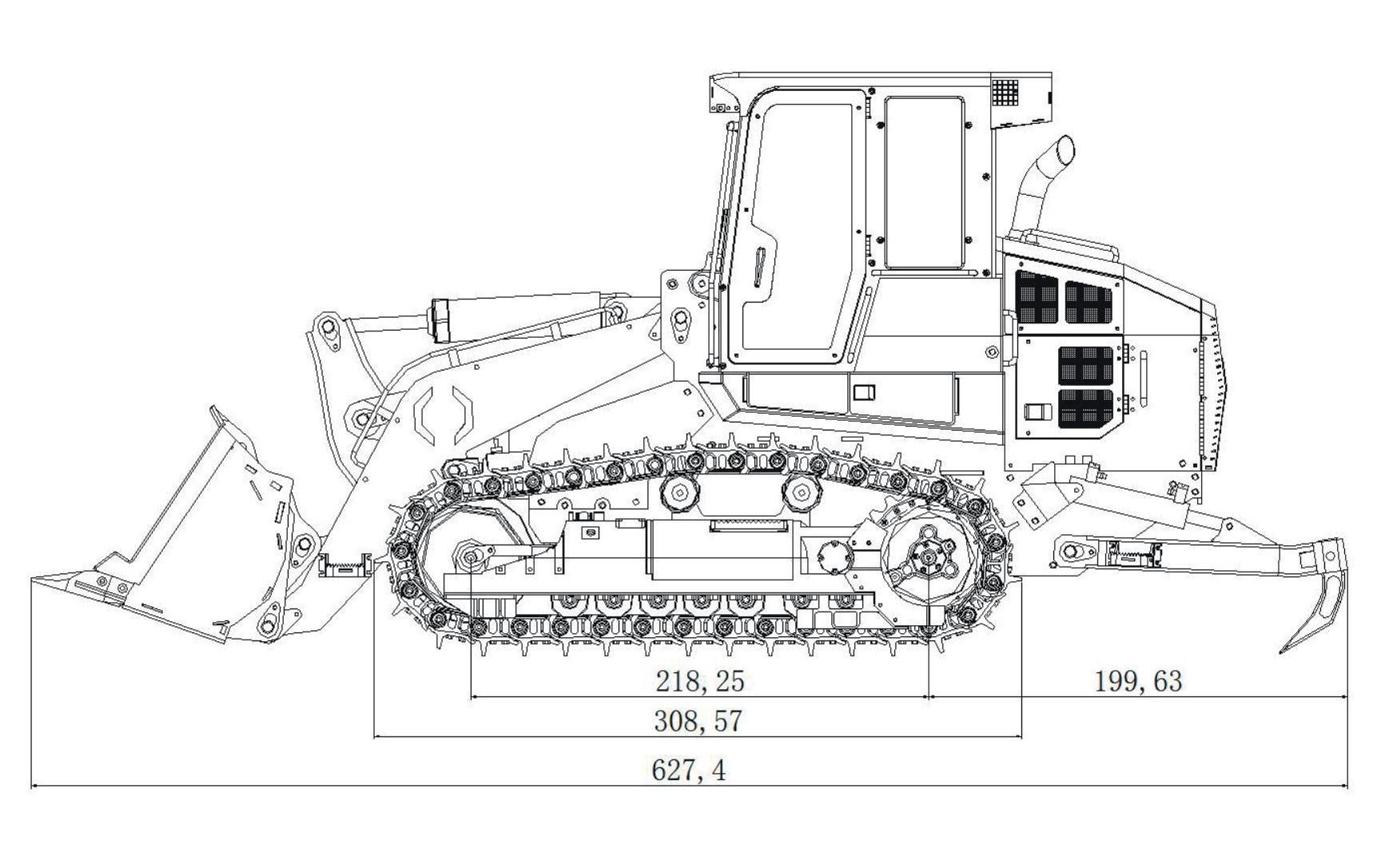Kettenlader Hydraulisch RC693T 1:14, ARTR<br>Voll funktionsfähiger Hydraulik Kettenbagger im Massstab 1:14