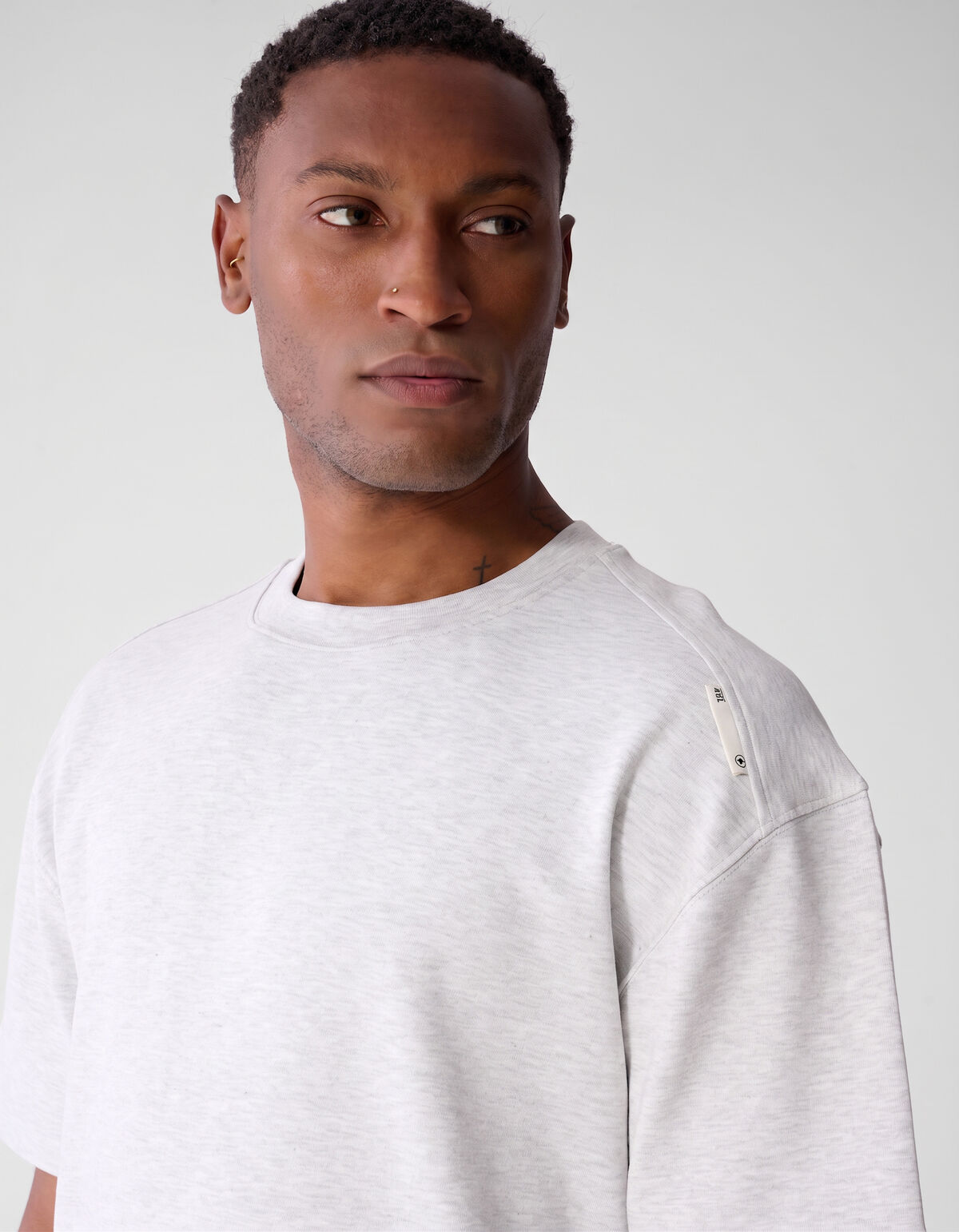 Label Basis T-shirt Lichtgrijs