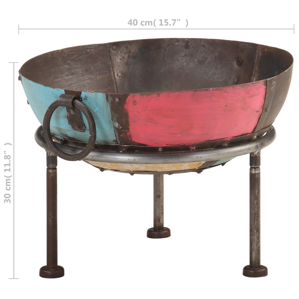 Foyer rustique coloré ø 40 cm fer