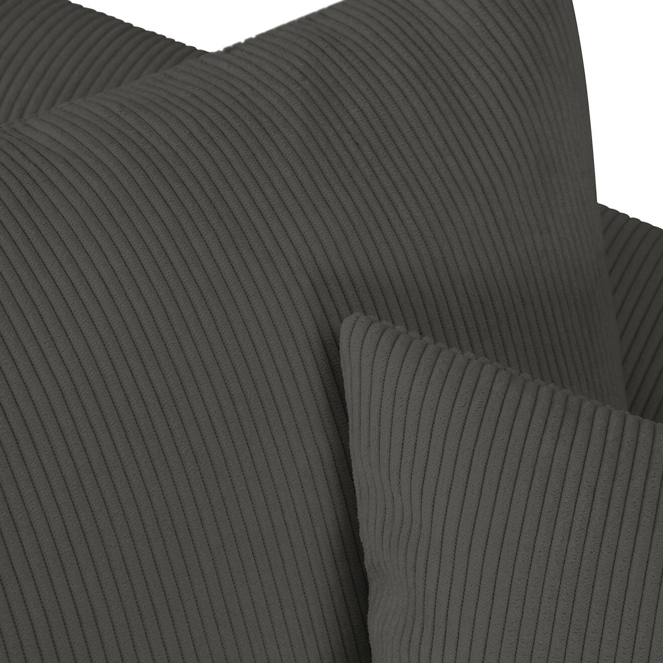Mazzini Sofas Canapé d'angle droit Quince 4 Places gris foncé - 221x171x80 cm