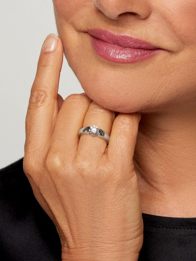 Solitär-Ring, Lab Grown Brillant 1,0 ct., SI, Gold 585