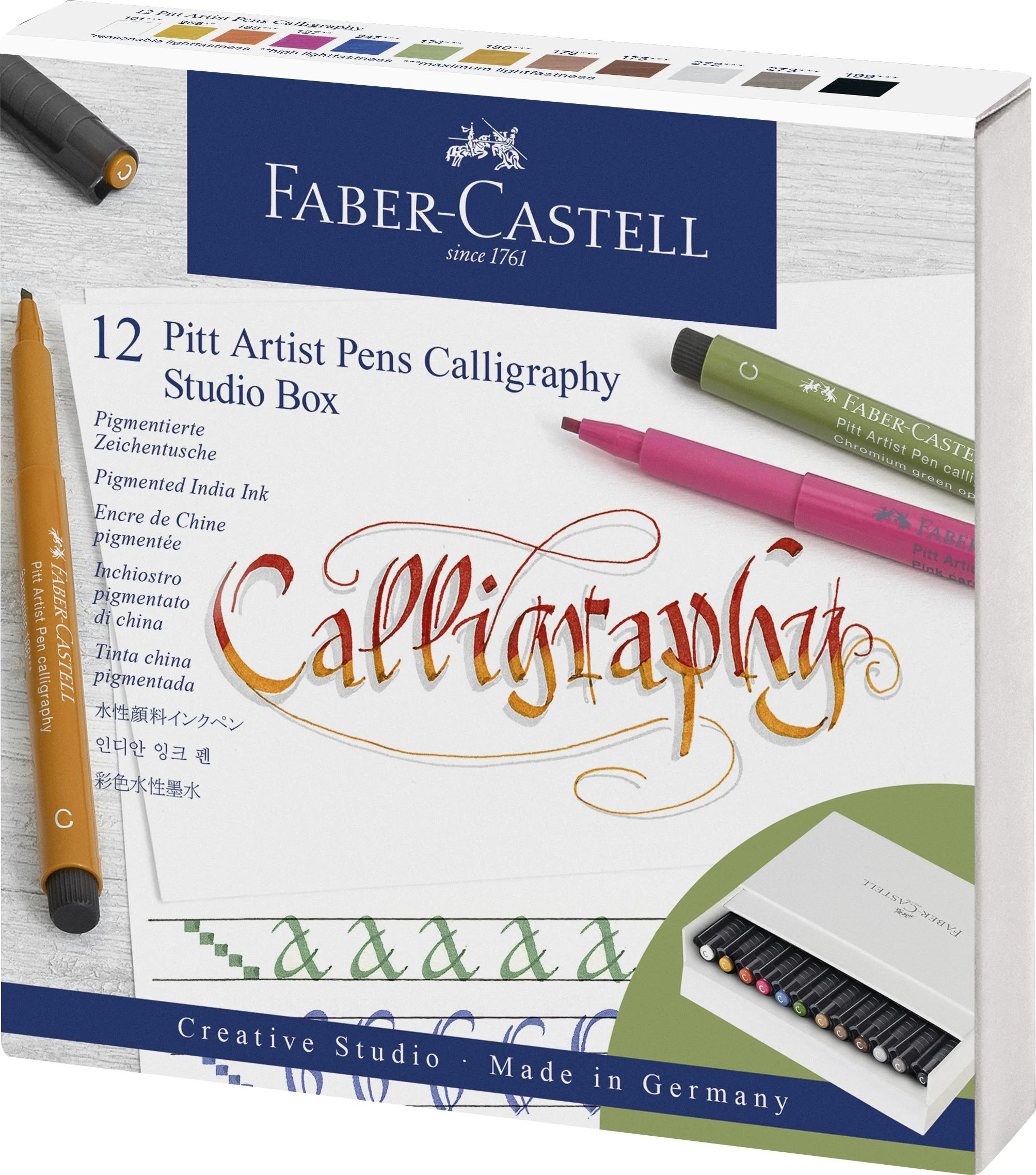 Faber-Castell - India ink Pitt Artist Tuscher C st.box (12 stk)