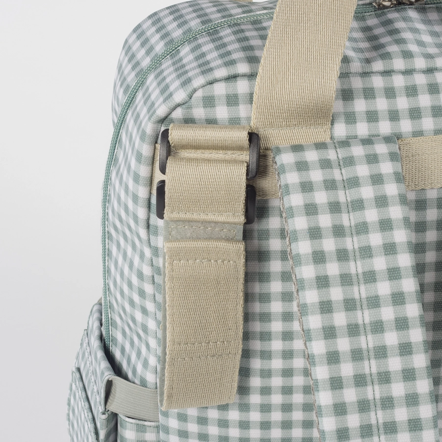 Walking Mum Wickelrucksack I Love Vichy Grün