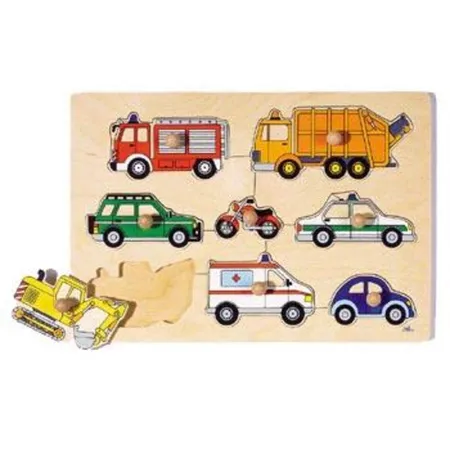 goki Steck-Puzzle Fahrzeuge, 8 Teile