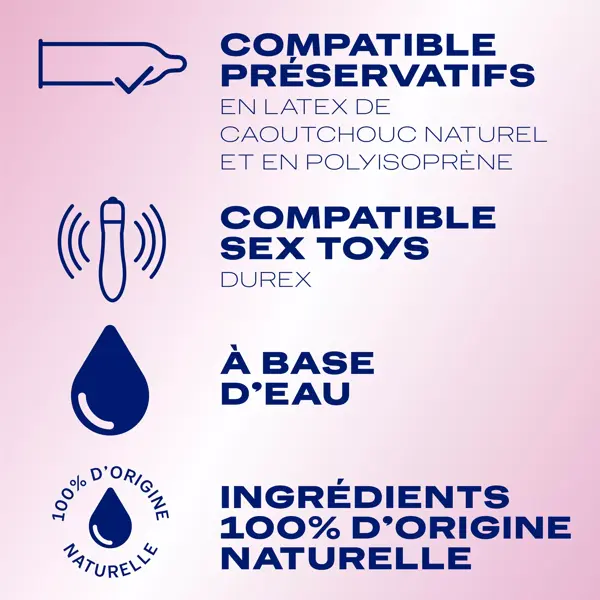 Gel Lubrificante Durex 100% de Origem Natural - Com Aloe Vera - 100ml