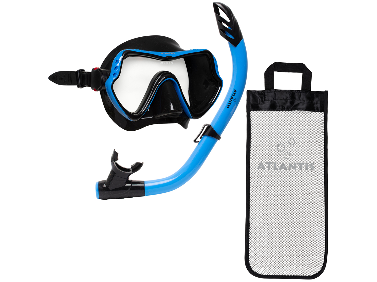Atlantis Samana Pro Snorkelset - Black/Blue