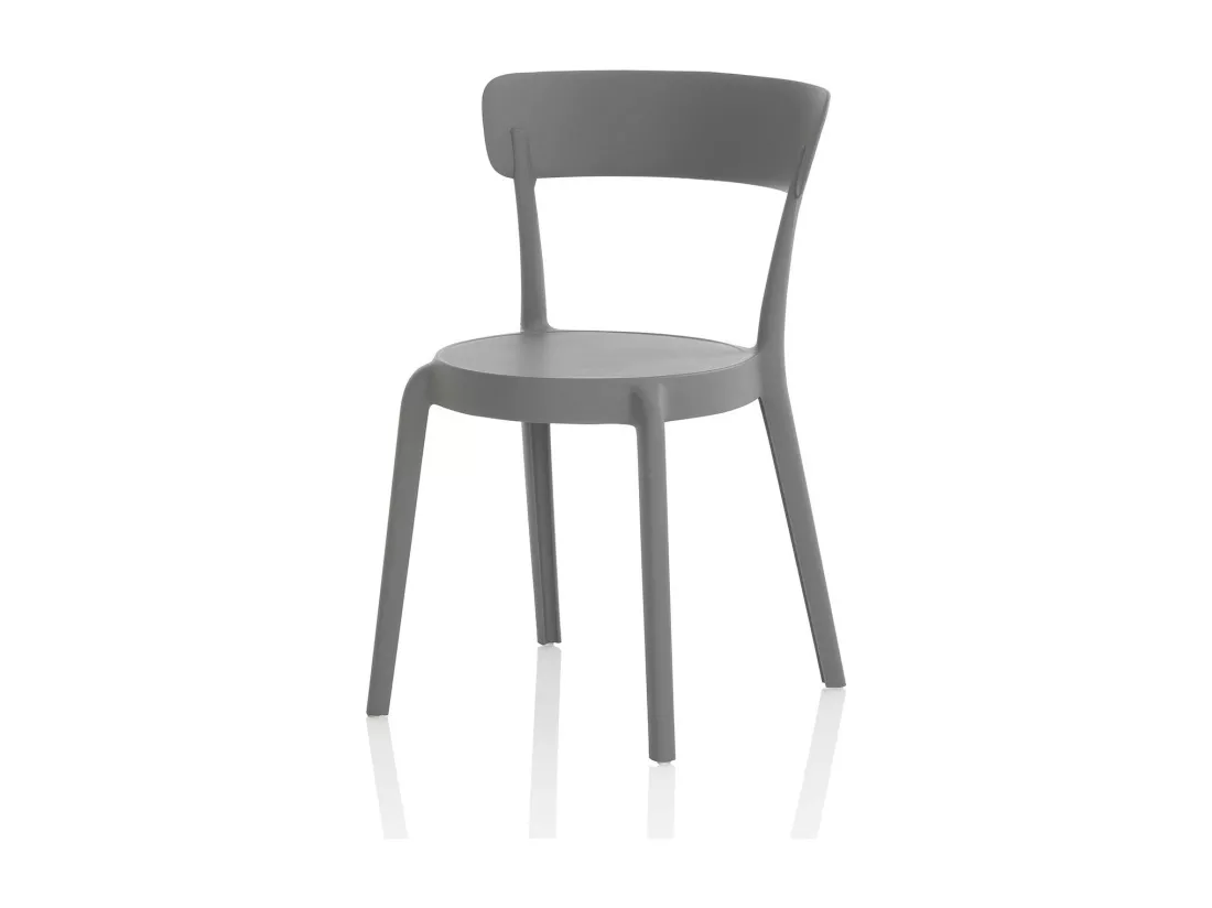 Set de 4 Chaises d’intérieur/extérieur ISABEL gris